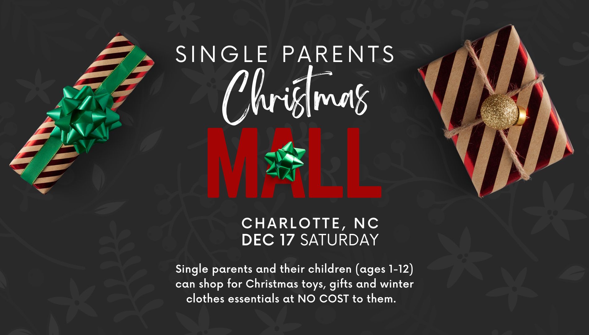 Help Support the Single Parents Christmas Mall 2022 at The Restoration Place Church North Carolina